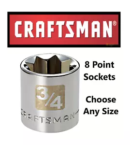 Craftsman 3/8" or 1/2" Drive SAE Star 8 point Socket Any Size STD New - Picture 1 of 12