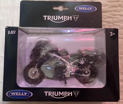 WELLY 1/18 Diecast 2002 TRIUMPH DAYTONA 955i Motorcycle  NEW IN BOX - Image 1 of 3