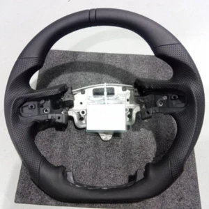 Black Leather Steering Wheel for 20+ Chevrolet Silverado 1500 2500 3500 No Heat - Picture 1 of 3