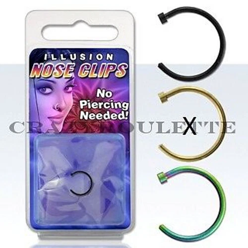 Oro Test Piercing Falso Nariz Íntimo Oreja Labios Tapa Bling - Imagen 1 de 1