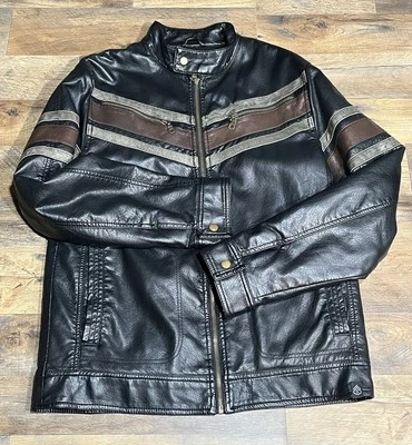 Chaqueta de bombardero de cuero sintético negra Surplus talla S para hombre  Foto 1 de 4