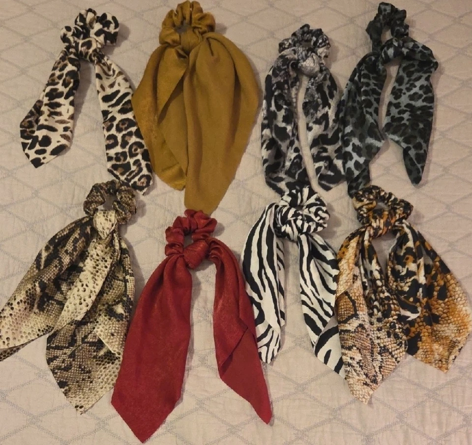 Swt de 8 bufandas crujientes para el cabello colores surtidos Foto 1 de 1