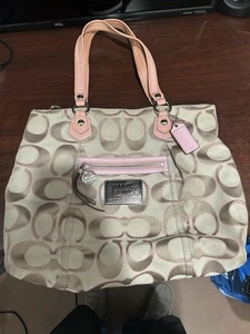Coach Schultertasche Poppy Signature Metallic Lurex Glam Tote 16289 - Bild 1 von 12