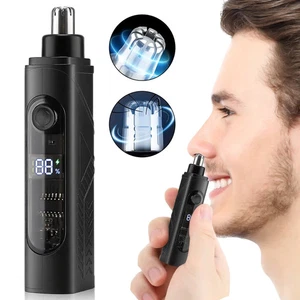 Men’s Nose Hair Eyebrow Trimmer & Ear Hair Remover Water Resistant Groomer - Picture 1 of 8