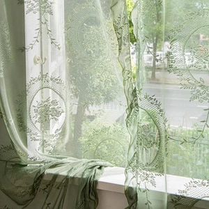 Lace Curtains 84 Inches Long for Bedroom Living Room 2 Panels, Farmhouse Flor... - Picture 1 of 8
