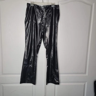 Outer Edge Womens Black Faux Leather Pants Size 15 / XL  PreOwned  - Image 1 of 4