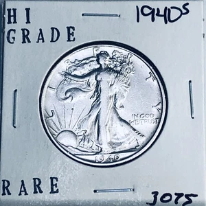 1940 S LIBERTY WALKING ARGENTO MEZZO DOLLARO ALTA QUALITÀ U.S. MINT MONETA RARA 3075 - Foto 1 di 3