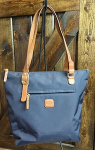 Borsa shopper da viaggio Bric’s Milano Navy borsa borsetta borsetta pelle marrone bordo snapin bonus bag - Foto 1 di 13