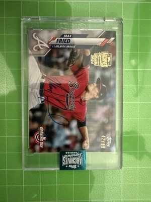 2024 Topps Archives Signature Series 2020 Topps Opening Day Max Fried Auto/99 Foto 1 de 4