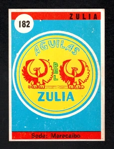 1970 Ovenca Sport Grafico Venezuelan #182 Aguilas Del Zulia Team Logo EX - Picture 1 of 2