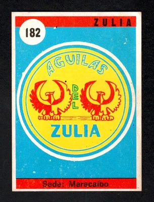 1970 Ovenca Sport Grafico Venezuelan #182 Aguilas Del Zulia Team Logo EX - Image 1 of 2