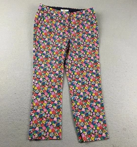 Boden Pants Womens 8P Colorful Floral Flat Front Straight Leg Pant - Picture 1 of 9