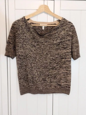 Nicole Farhi Top Xs Black Tan - Image 1 of 4