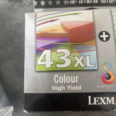 2 Lexmark Ink Jet Cartridges - Unopened  – High Yield - 43XL - Image 1 of 2