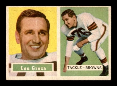 1957 Topps #28 Lou Groza   EX X2826861 - Image 1 of 2