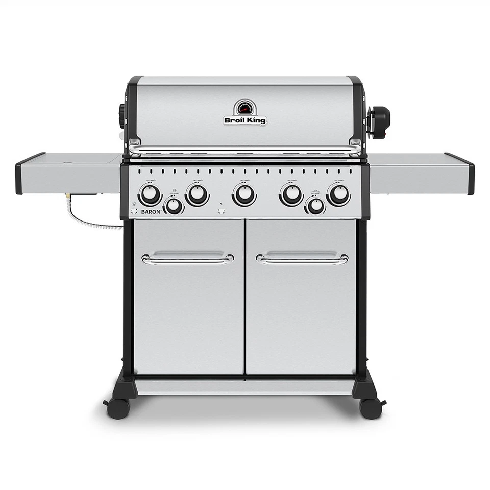Parrilla de gas Broil King Baron S590 Pro IR 5 quemadores con quemador rojo y lateral, 63 pulgadas, NG Foto 1 de 1