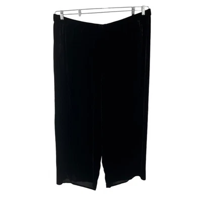 Eileen Fisher pants velvet wide leg black size 3X - Image 1 of 4