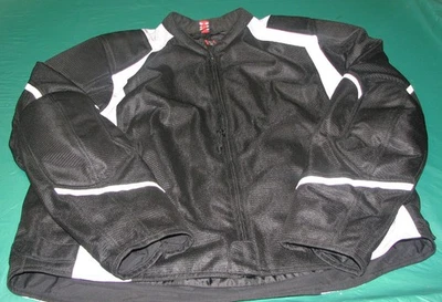 Jaqueta acolchoada First Gear motocicleta 2XL preto e branco forro com zíper - Imagem 1 de 4