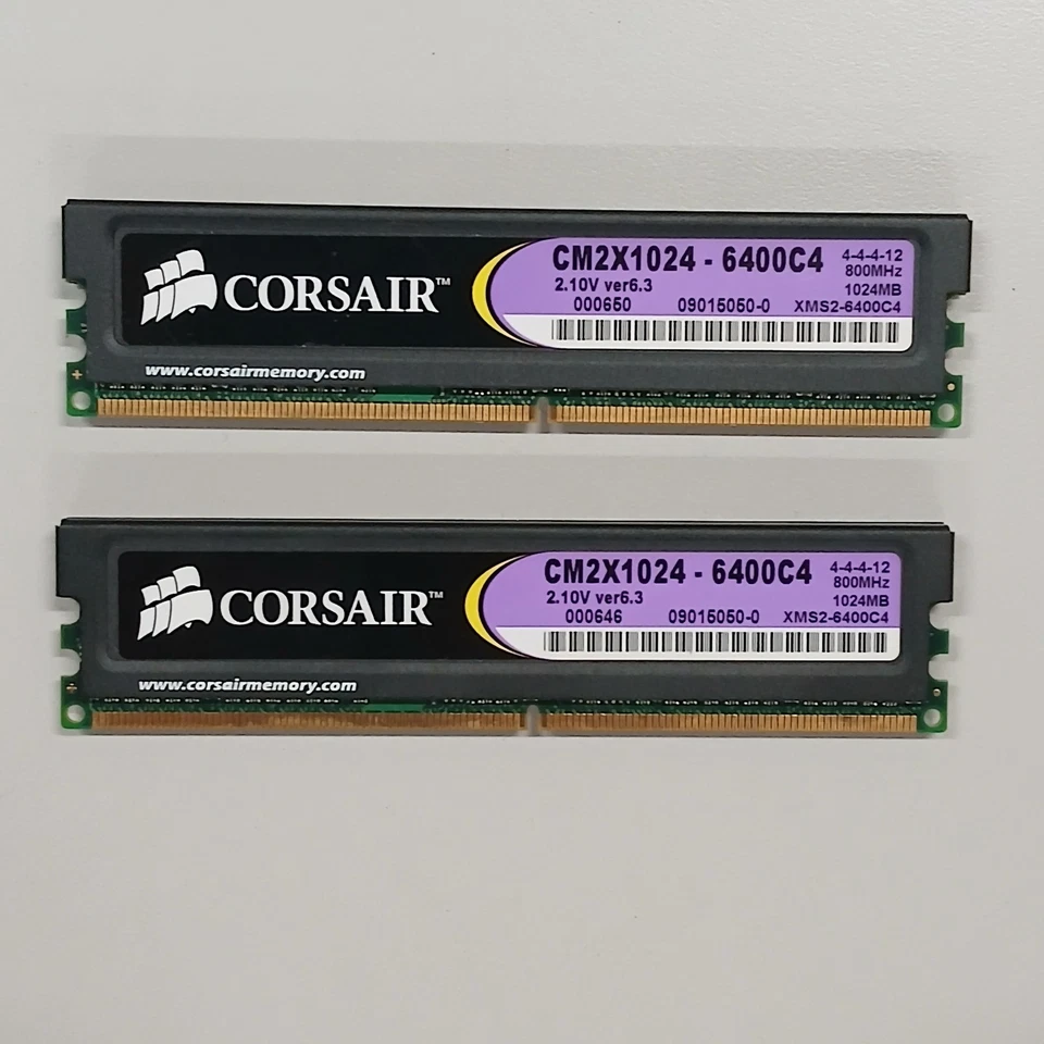 Corsair XMS2 Xtreme DDR2 RAM Kit 2 x 1GB PC2-6400 800MHz DIMM CM2X1024-6400C4 - Image 1 of 2