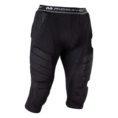 Mcdavid Senior Rival 7-Pad 3/4 Tight Hard-Shell Black Thigh Guards Men's LARGE - Image 1 of 4