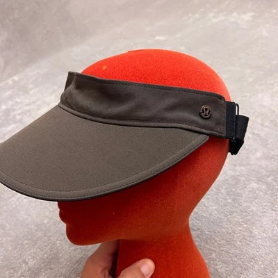 Visera para correr Lululemon Fast Paced banda ancha negra ajustable sol OSFM Foto 1 de 4