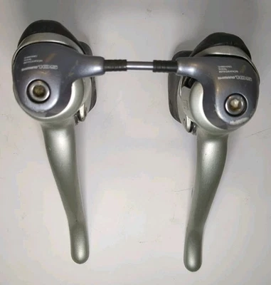Rebuilt Shimano 105 ST-5500 STI Shift Levers 3x8 Speed Brifters - Image 1 of 4