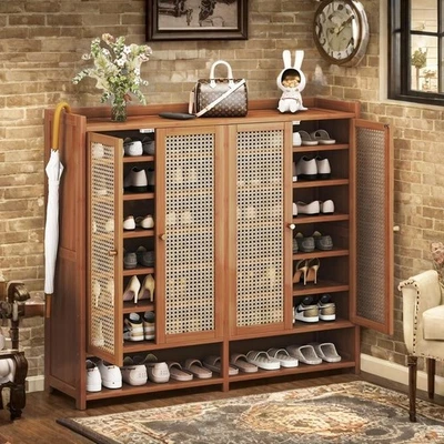 Zapatero con Puertas Armario de Almacenamiento de Zapatos de 8 Niveles Foto 1 de 4