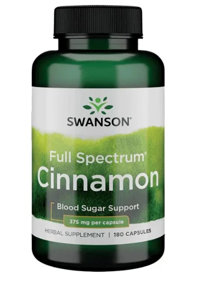 Swanson, Vollspektrum-Zimt, 375 mg, 180 Kapseln - Bild 1 von 1