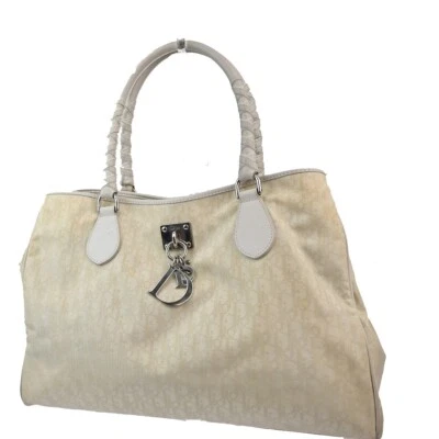 Bolso de Mano CHRISTIAN DIOR Trotter Nylon Cuero Beige Italia 73FA468 Foto 1 de 4
