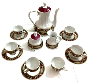 Vintage Edelstein Bavaria Tea Set With  Lidded Sugar And Creamer - Picture 1 of 14
