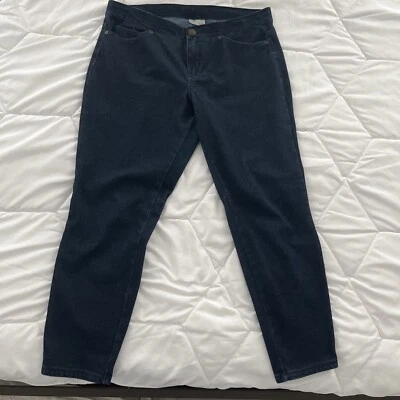 J. JILL DENIM MUJER AZUL MARINO OSCURO JEAN LEGGINGS TALLA 12 PETITE 5 BOLSILLOS Foto 1 de 4