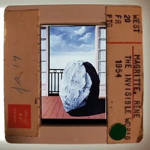 Rene Magritte "The Invisible World" 1954 Art 35mm Glass Slide - Picture 1 of 4