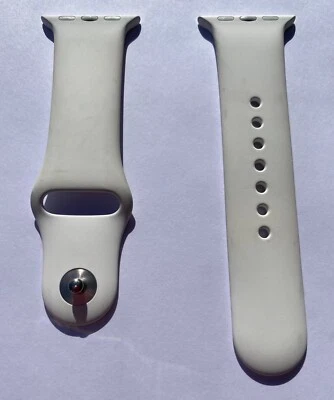 Apple Watch белый спортивный ремешок серия 1 2 3 38 мм 4 5 6 SE 40 мм 7 41 мм оригинальный S/M - Изображение 1 из 4