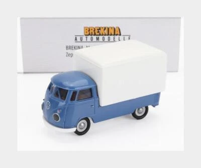 1:87 BREKINA PLAST Volkswagen T1B Pick-Up Telonato 1960 Blue White BRE32857 - Immagine 1 di 2
