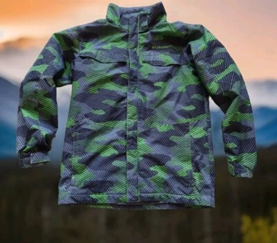 CHAQUETA COLOMBIA OMNI TECH OUTGROWN en niño talla grande 14/16 gris/verde/negro Foto 1 de 4