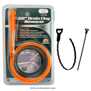 Drain Snake Clog Remover 20" Sink Slow Fixe Hair Clear Tool Removal Cleaner New - Picture 1 of 1