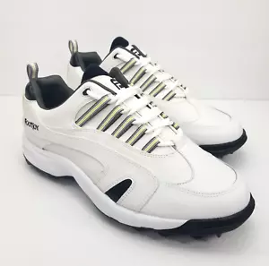 FootJoy GreenJoys tacchetti da golf da uomo taglia 10 M 45439 in pelle bianca a punta morbida - Foto 1 di 13
