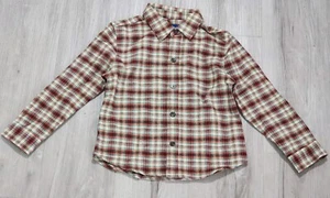 New Maison Me Kids Boy’s Red Plaid Flannel Shirt Jacket Size 6 Y 6y - Picture 1 of 9