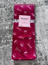 NWT Juicy Couture Pink Logo & Crown Blanket 50x70