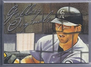2003 Topps Gallery béisbol Todd Helton Gallery originales juego usado tarjeta de bate - Imagen 1 de 2