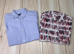 NWT 2 Button Down Children’s Place Boys Shirts Sz 10/12 Surfboard,Blue Collared - Picture 1 of 17
