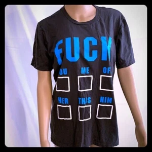 NWOT Unisex F*ck ✔️ box You Me Off Her This Him T - Picture 1 of 3