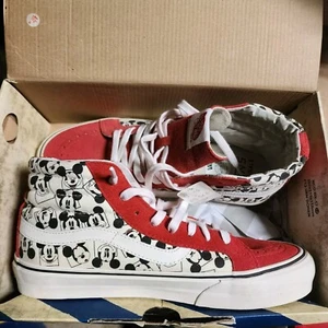 Vans Disney OG Sk8 Hi Top Mickey Mouse Red White Black Mens Size 9 - Picture 1 of 7