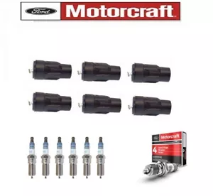 6 FORD OEM Genuine Motorcraft Spark Plug Boot WR6135 & 6 Motorcraft Plugs SP580 - Bild 1 von 4