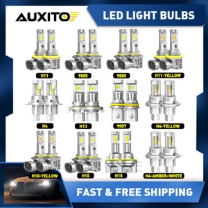 AUXITO 9005 9006 H11 H4 H13 9007 LED Headlight Kit Bulbs High Low Beam 6500K - Picture 1 of 35