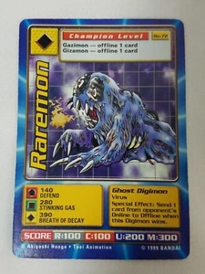 Raremon Bo-72 Digimon Digi Battle Digital Monsters Series 2 Bandai 1999 - Picture 1 of 2