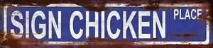 Custom Personalized Street Signs, garage sign, road sign, RUSTY VINTAGE LOOK -BL - Picture 1 of 1