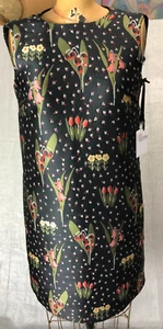ROT Valentino NEU Damenkleid Größe 38 US S ärmellose Stickerei schwarz Blumenmuster - Bild 1 von 12