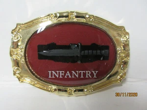 US Army Combat Action Badge on Western Belt Buckle - Picture 1 of 2