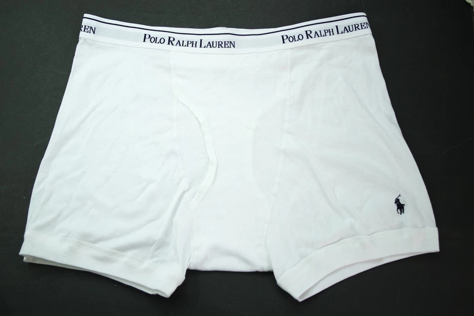 Polo Ralph Lauren 男式平角内裤 S L XL 蓝色黑色白色灰色棉质小马新品 — 第 1/1 张图片